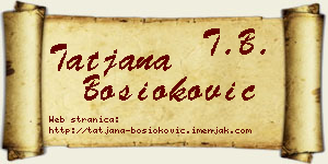 Tatjana Bosioković vizit kartica